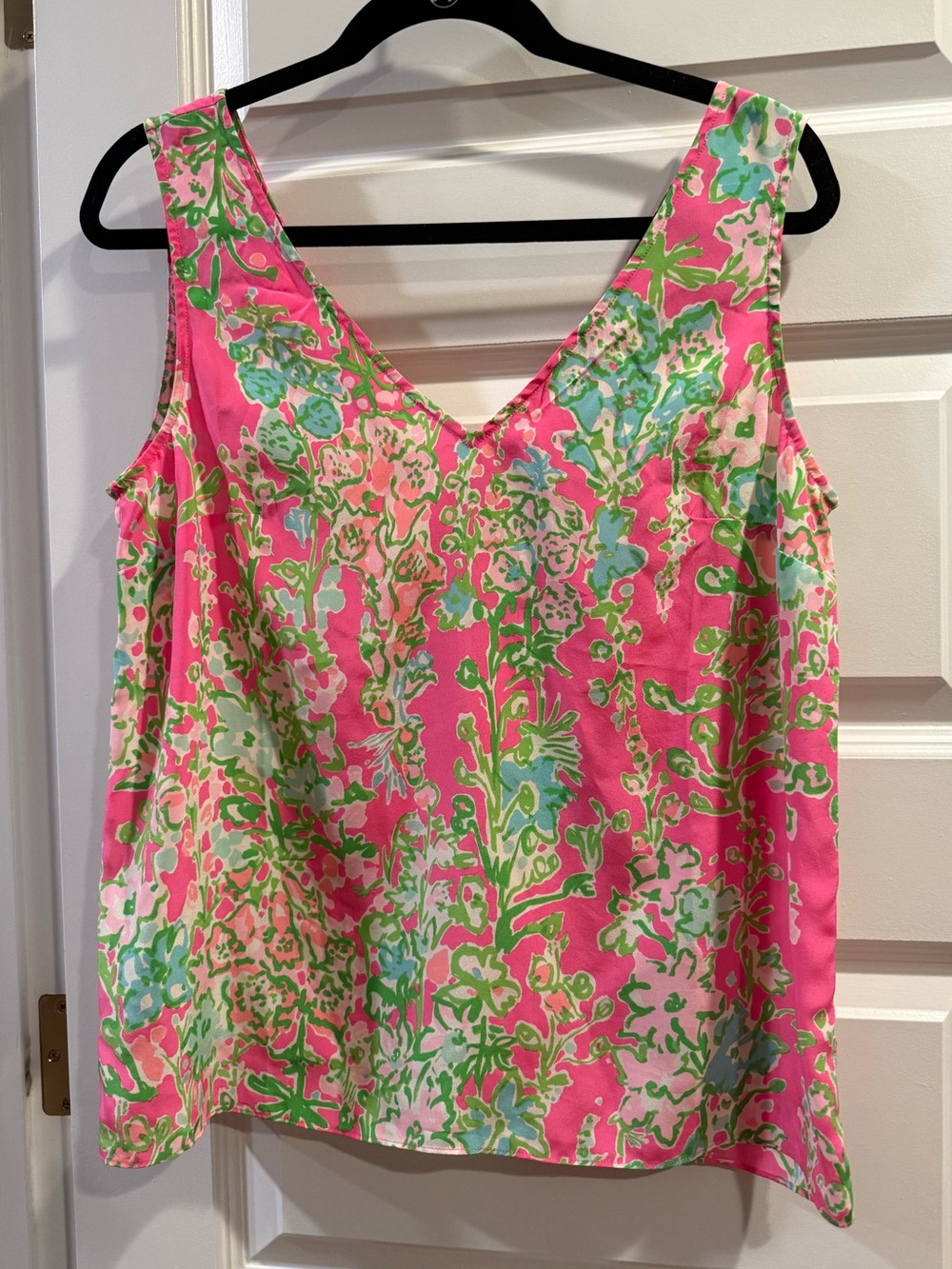Lilly Pulitzer Cipriani Silk Tank in Southern Charm Print - NWOT - Size Medium